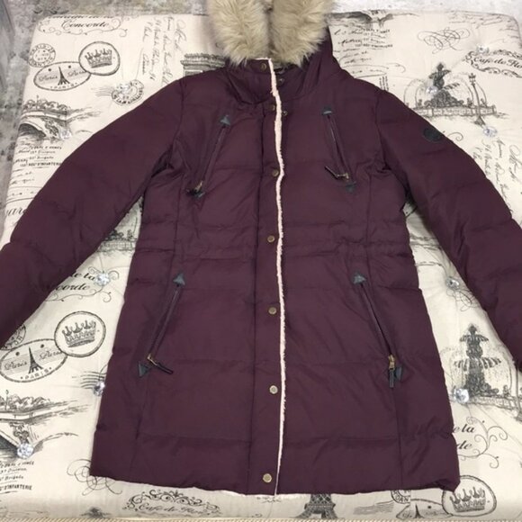 LAUREN RALPH LAUREN Faux Shearling Lined Down & Feather Coat - Picture 2 of 6